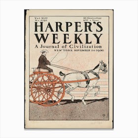 Harper's Weekly, A Journal Of Civilization, New York, November 24 1900, Edward Penfield Canvas Print