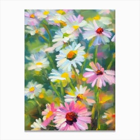 Daisy 2 Impressionist Painting Plant Canvas Print