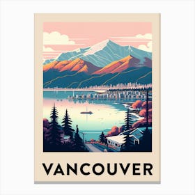 Vancouver 3 Vintage Travel Poster Canvas Print