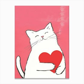 Valentine'S Day Cat 1 Canvas Print