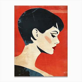 Woman With Short Hair Canvas Print