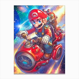 Mario Bros In Space Canvas Print