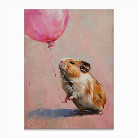 Cute Guinea Pig 2 With Balloon Canvas Print