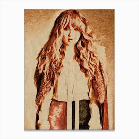 Sabrina carpenter art scetch Canvas Print