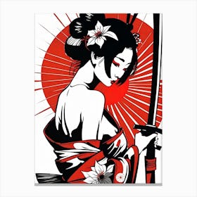 Geisha Painting 6 Canvas Print