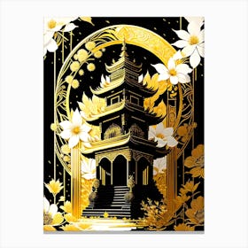 Gold Pagoda Canvas Print