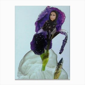Flower-Woman 1 - Iris Canvas Print