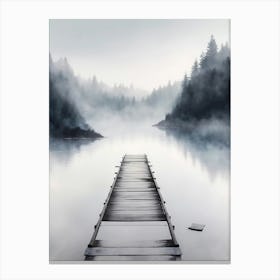 Misty Lake 4 Canvas Print