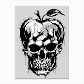 Dark Apple Skull Canvas Print