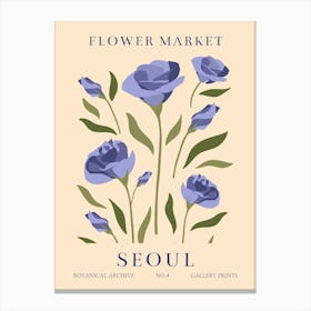 Flower Market Seoul Canvas Print