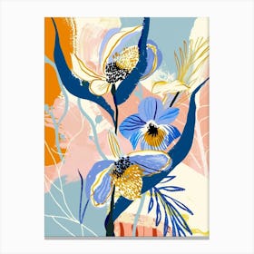 Colourful Flower Illustration Forget Me Not 7 Canvas Print