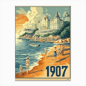 Aihrgdesign A Vintage Poster Of A Seaside Resort In 1907 With 6528dfe7 1266 4398 80cf B5b58bb83bd5 3 Canvas Print