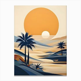 Sunset In The Desert 25 Canvas Print