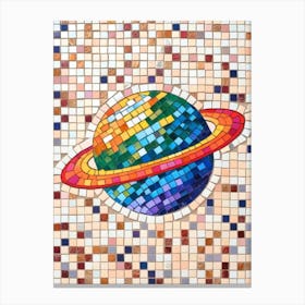 Saturn Mosaic Canvas Print