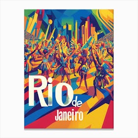 Aihrgdesign A 1970s Inspired Travel Poster For Rio De Janeiro Canvas Print