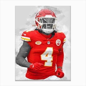 Rashee Rice Kansas City Chiefs Canvas Print