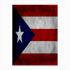 Puerto Rico Flag Texture Canvas Print