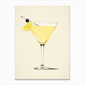 Mid Century Modern Bee S Knees Floral Infusion Cocktail 1 Canvas Print