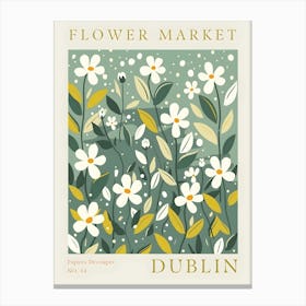 Flower Market Dublin Canvas Print