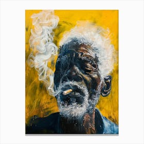 Man Smokes A Cigarette 2 Canvas Print