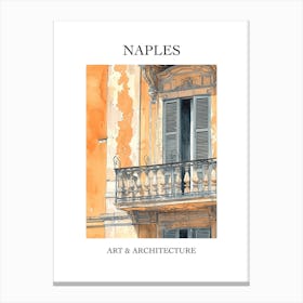 Naples Travel And Architecture Poster 1 Canvas Print
