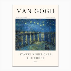 Starry Night Over The Rhône, Van Gogh Canvas Print