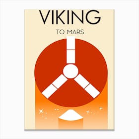 Viking To Mars Space Art Canvas Print