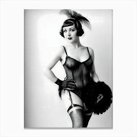 Burlesque Dancer Of The 1920s ~ Reimagined Canvas Print