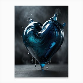 Water Heart Canvas Print