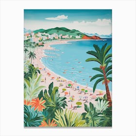 Playa De Las Teresitas, Tenerife, Spain, Matisse And Rousseau Style 2 Canvas Print