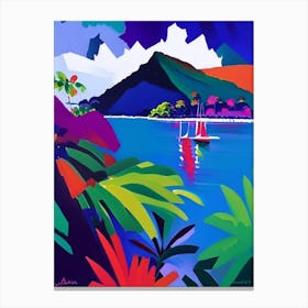 Maluku Indonesia Colourful Painting Tropical Destination Canvas Print