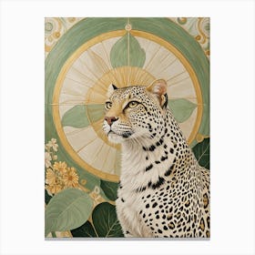 Leaf Leopard Canvas Print