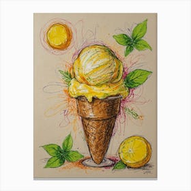 Lemon Ice Cream 1 Canvas Print