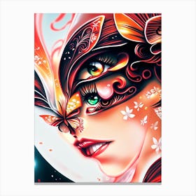 Face Of A Woman Canvas Print