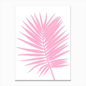 Pink Palm Leaf Canvas Print
