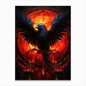 Crow Flame 1 Canvas Print