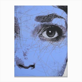 Portrait Woman Purple Eye Painting Poster Canvas Print