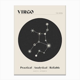 Astrology Constellation - Virgo Canvas Print