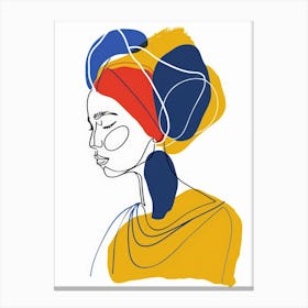 African Woman In Turban 16 Canvas Print