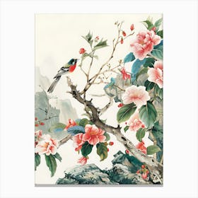 Bird Flowers Chinese Style 11 Canvas Print