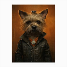 Gangster Dog Cairn Terrier 3 Canvas Print
