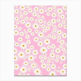 Daisy Garden | 09 - Baby Pink Canvas Print