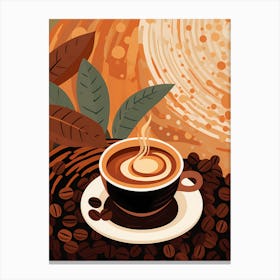 Coffee Background Vector Illustration Canvas Print