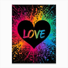 Love Splatter Canvas Print