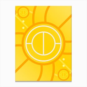 Geometric Abstract Glyph in Happy Yellow and Orange n.0094 Canvas Print
