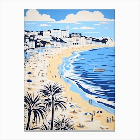 A Picture Of Tenby South Beach Pembrokeshire Wales 1 Canvas Print