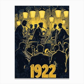 Aihrgdesign A Vintage Art Poster Celebrating The Jazz Age In 3 Canvas Print