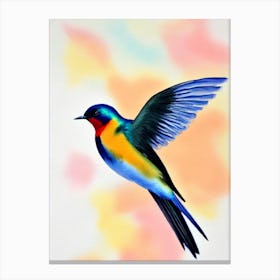 Swallow Watercolour Bird Canvas Print