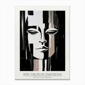 Spectrum Of Emotions Abstract Black And White 4 Poster Canvas Print