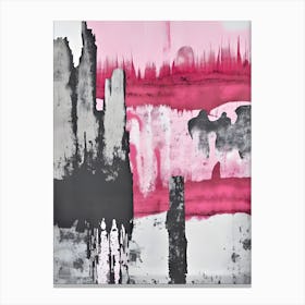 Pink Cityscape Abstract Canvas Print